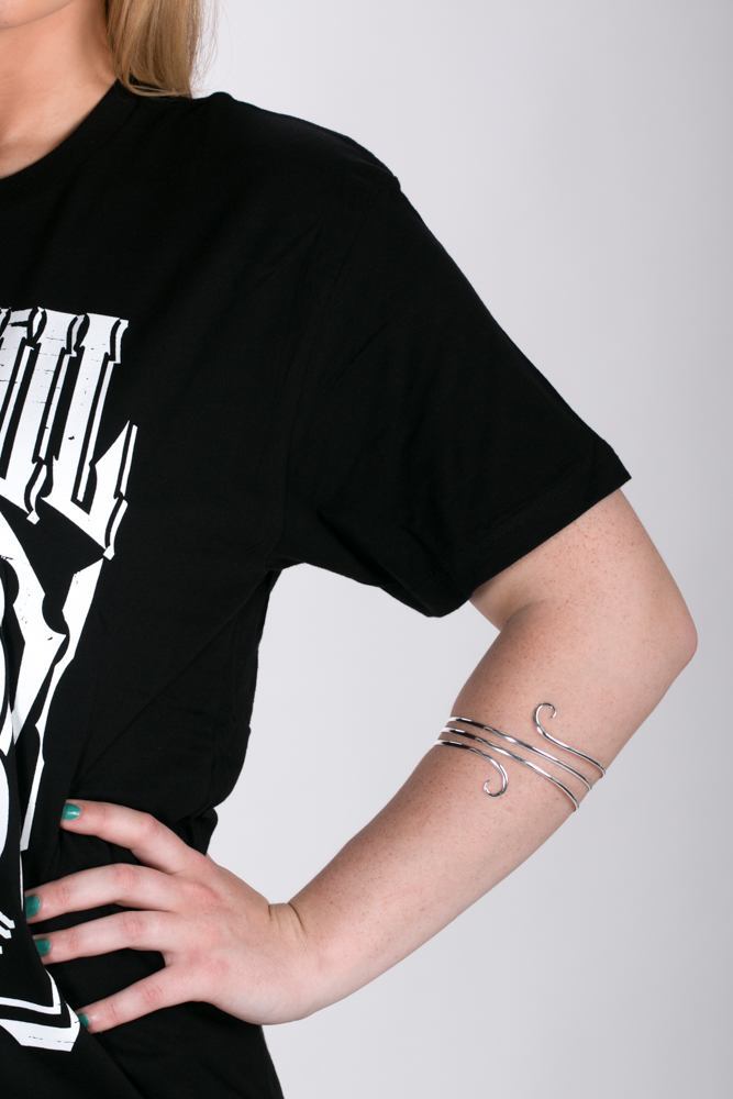 Flat Sterling Silver Plated Arm Band