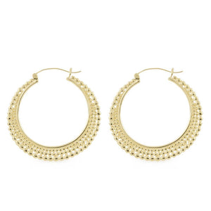 18g Gold Plated Tribal Hoop Earrings – Price Per 2