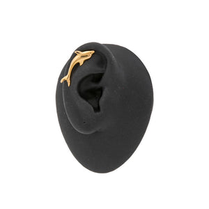 18g Gold Plated Dolphin Ear Climbers — Price Per 2