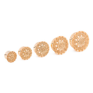 Tribal Sunshine Gold Plated Plug — Price Per 1