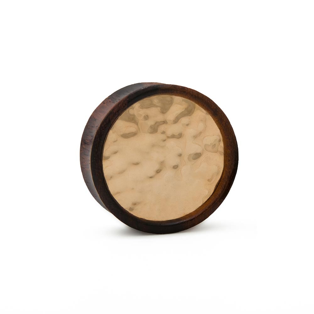 Hammered Disc Sono Wood Plug — Price Per 1