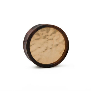 Hammered Disc Sono Wood Plug — Price Per 1