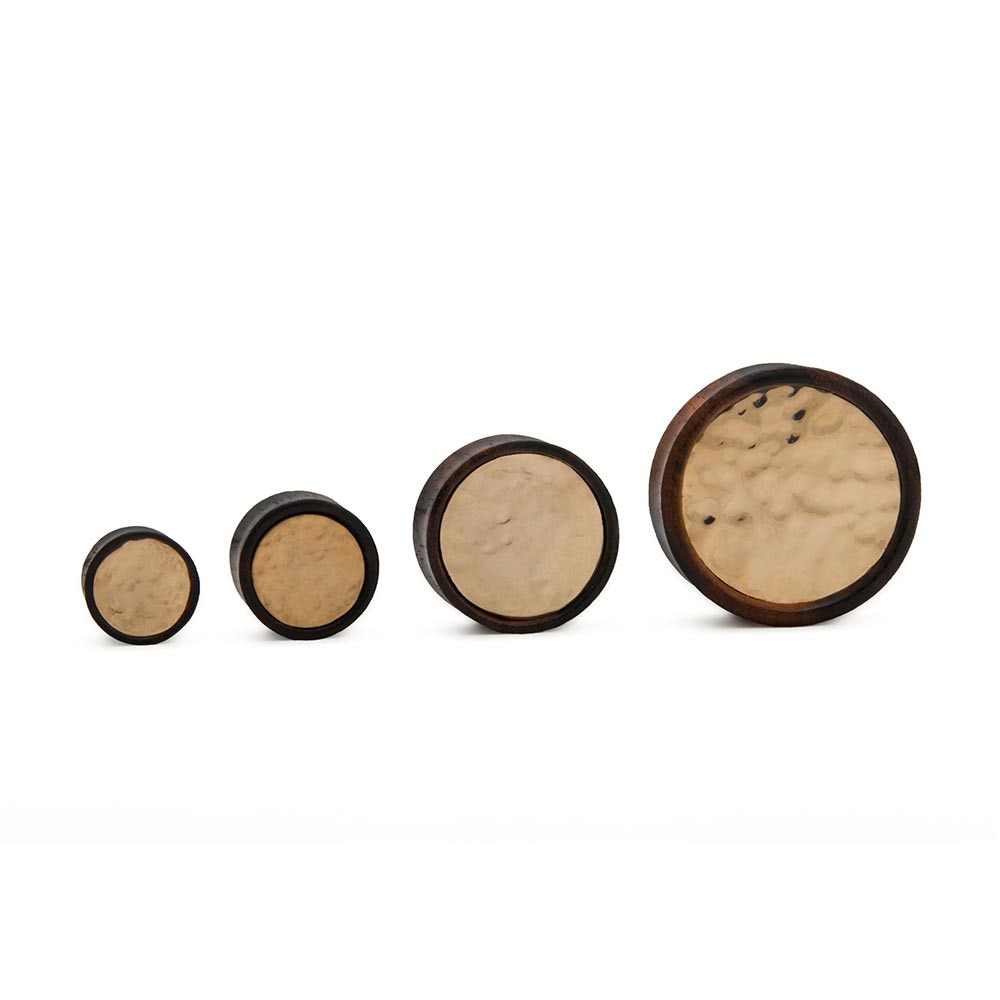 Hammered Disc Sono Wood Plug — Price Per 1