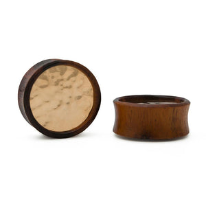 Hammered Disc Sono Wood Plug — Price Per 1