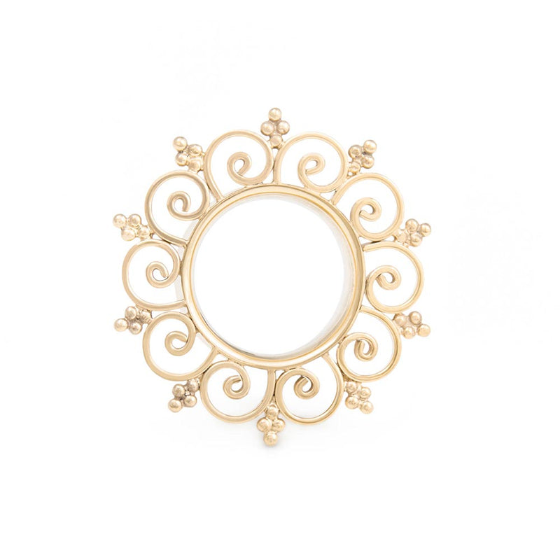 Gold Plated Floral Energy Plug — Price Per 1