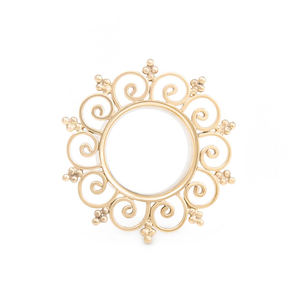 Gold Plated Floral Energy Plug — Price Per 1