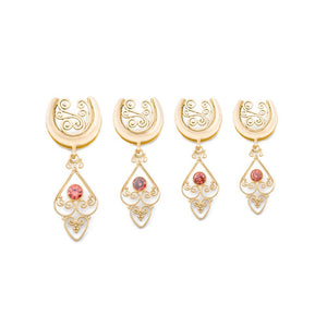 Wayward Winds Gold Plated Saddle Plug with Heart Dangle — Price Per 1