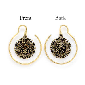 10g Mandala Brass Hanger Earrings — Price Per 2