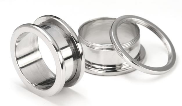 Threaded Steel Tunnel - 10g to 1" Sizes Available - Price Per 1