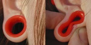 Red Silicone Tunnel by Kaos Softwear — 4g up to 2" — Price Per 1