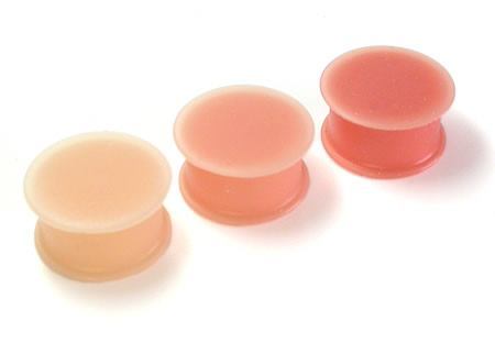 Version 1.0 Flesh Tone Silicone Hider Plug by Kaos Softwear — 10g up to 1" — Price Per 2