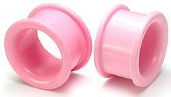 Bubblegum Pink Silicone Tunnel by Kaos Softwear — 4g up to 2" — Price Per 1