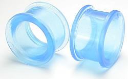 Translucent Blue Silicone Tunnel by Kaos Softwear — 4g up to 2" — Price Per 1