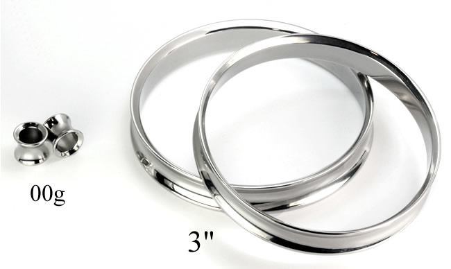 Thick Double Flared Stainless Steel Earlet - Price Per 1