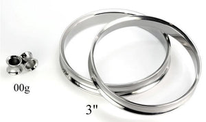 Thick Double Flared Stainless Steel Earlet - Price Per 1