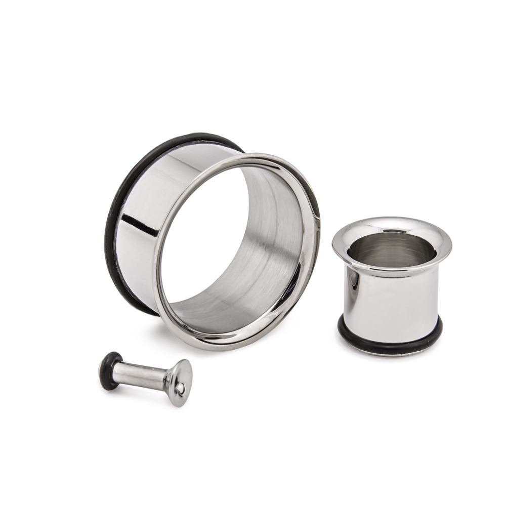 Single Bigger Flared Stainless Steel Earlets 8g - 1" - Price Per 1