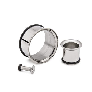 Single Bigger Flared Stainless Steel Earlets 8g - 1" - Price Per 1