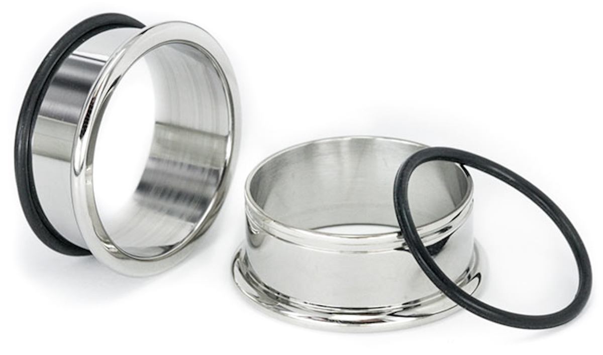 Top Hat Tunnel Stainless Steel Earlets - Price Per 1