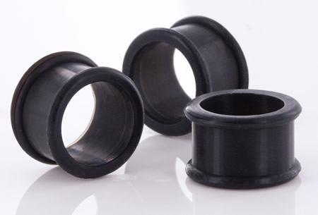 Black Flexible Silicone Earlets Painful Pleasures 6g-1" - Price Per 1