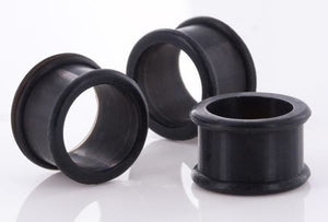 Black Flexible Silicone Earlets Painful Pleasures 6g-1" - Price Per 1