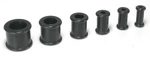 Black Flexible Silicone Earlets Painful Pleasures 6g-1" - Price Per 1