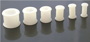 WHITE Flexible Wholesale Silicone Earlets Painful Pleasures 6g-1" - Price Per 1