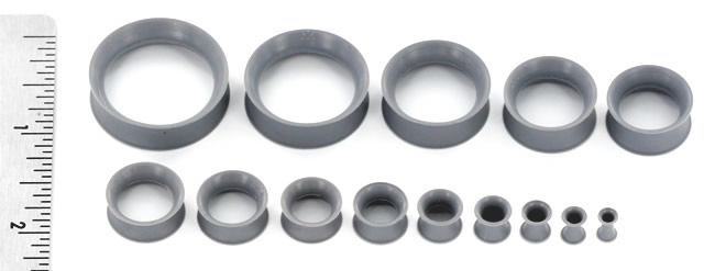 White Pearl Silicone Skin Eyelet by Kaos Softwear — 10g up to 3" — Price Per 2