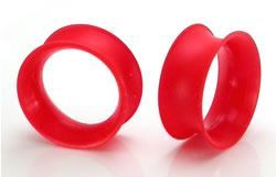 Red Silicone Skin Eyelet by Kaos Softwear — 10g up to 1" — Price Per 1