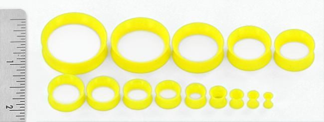 Yellow Silicone Skin Eyelet by Kaos Softwear — 10g up to 1" — Price Per 1
