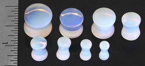 Double Flare Opalite Glass Plug — Price Per Pair