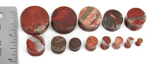 Double Flare JASPER STONE Plug - 8g - 1" - Price Per 1