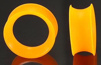 UV Orange Silicone Skin Eyelet by Kaos Softwear — 10g up to 1" — Price Per 1