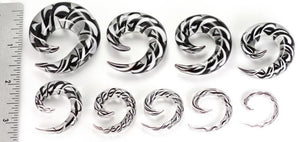 8g - 5/8" Pyrex Glass RIBBON SPIRAL - Price Per 1