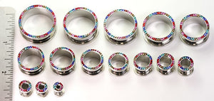 DE COLORES Threaded Tunnel  High Polish Steel Ear Jewelry 4mm - 1" - Price Per 1