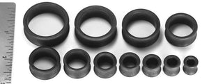 NYLON Charcoal Double Flare Tunnels from 0g up to 2-7/8" - Price Per 1