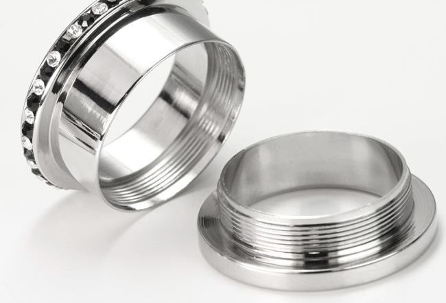 Alternative Thread Options INTERNAL THREADING Black Clear Alternate Stone Setting on Side & Top R ...