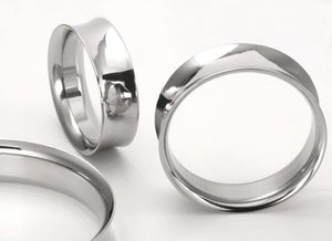 Hand-Polished Double Flare Saddle Eyelet - 6g up to 2" - Price Per 1