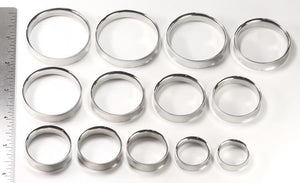 Hand-Polished Double Flare Saddle Eyelet - 6g up to 2" - Price Per 1