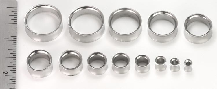 Hand-Polished Double Flare Saddle Eyelet - 6g up to 2" - Price Per 1