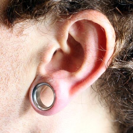 Hand-Polished Double Flare Saddle Eyelet - 6g up to 2" - Price Per 1