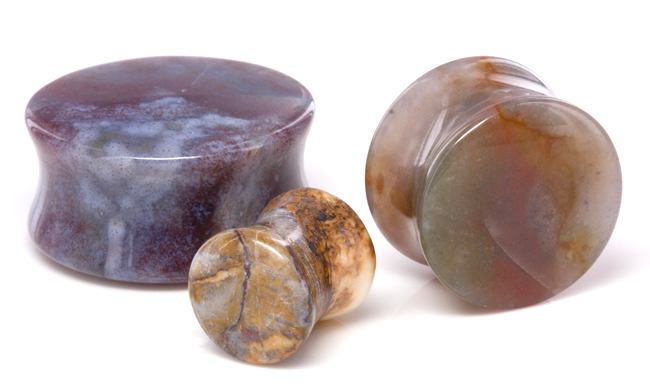Carnelian Agate Stone Plug — Price Per 1