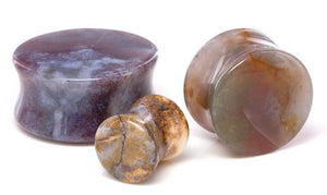 Carnelian Agate Stone Plug — Price Per 1
