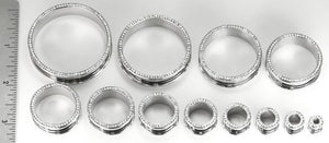 Crystal CZ Stones Threaded Tunnel - 4mm - 46mm - Price Per 1