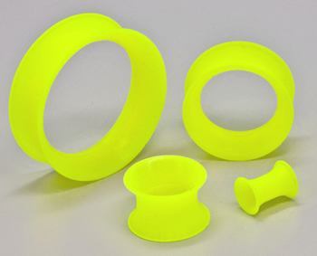 UV Yellow Silicone Skin Eyelet by Kaos Softwear — 10g up to 1" — Price Per 1