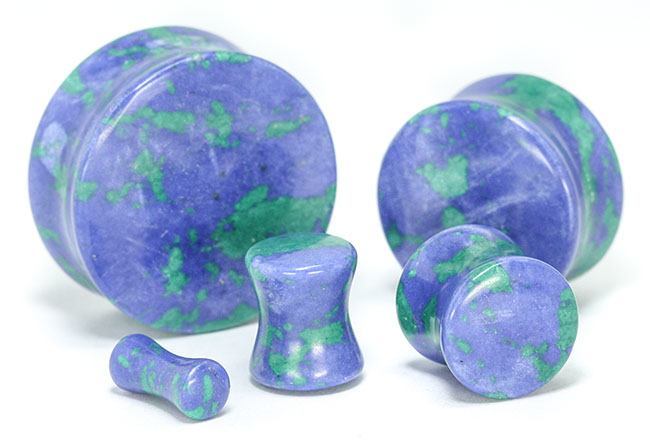 Azurite Malachite Stone Plug — Price Per 1