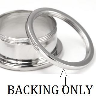 BACKING ONLY For Threaded Tunnels 10g to 1" - Price Per 1