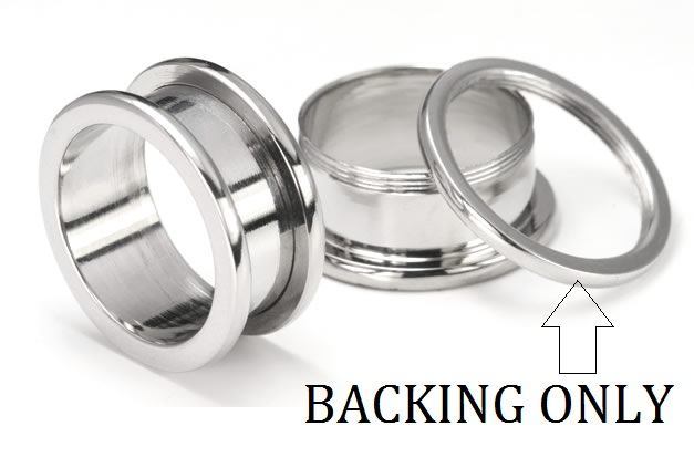 BACKING ONLY For Threaded Tunnels 10g to 1" - Price Per 1