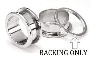 BACKING ONLY For Threaded Tunnels 10g to 1" - Price Per 1