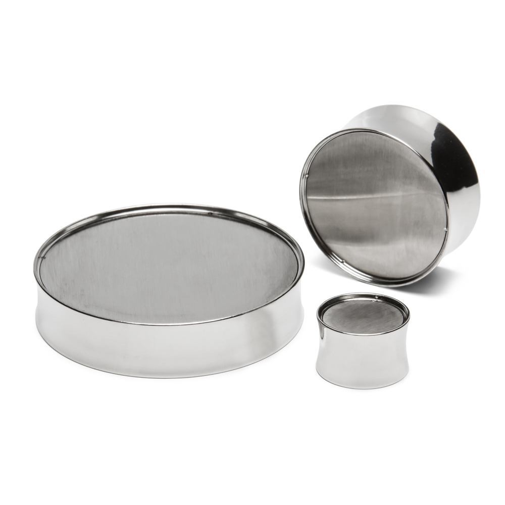 Stainless Steel Hand Polished Blank Plug - Use with Picture Inserts - Price Per 1