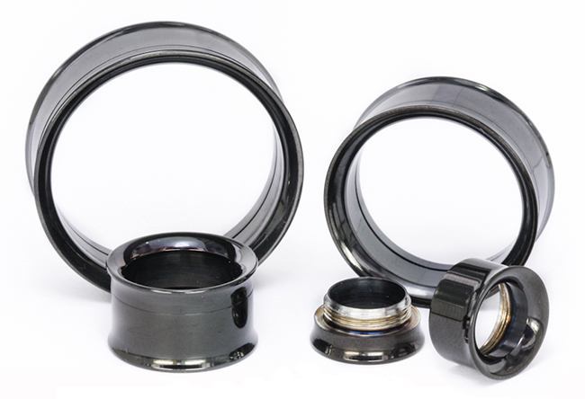 Black PVD Coated Insert-Ability Double Flare Steel Tunnel - Price Per 1